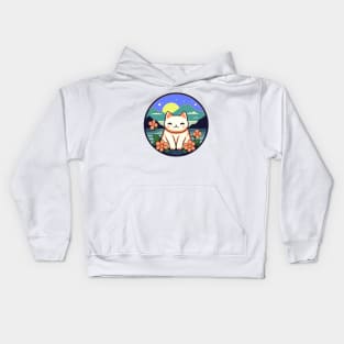 Zen Kawaii Kitty Kids Hoodie